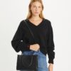 T Monogram Top-Handle Embossed Tote