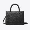 T Monogram Top-Handle Embossed Tote