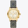 T Monogram Tory Watch, Navy/Gold-Tone Stainless Steel, 37 X 37 Mm T Monogram Tory Watch, Navy/Gold-Tone Stainless Steel, 37 X 37 Mm