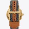 T Monogram Tory Watch, Navy/Gold-Tone Stainless Steel, 37 X 37 Mm T Monogram Tory Watch, Navy/Gold-Tone Stainless Steel, 37 X 37 Mm
