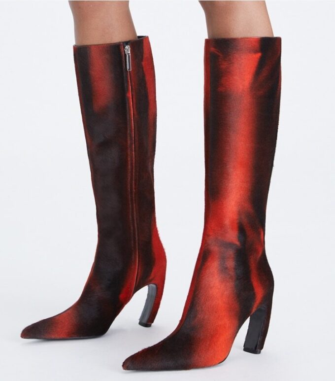 Tall Printed Calf Hair Boot