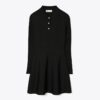 Tech Knit Long-Sleeve Mini Polo Dress