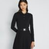 Tech Knit Long-Sleeve Mini Polo Dress