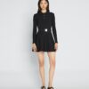 Tech Knit Long-Sleeve Mini Polo Dress