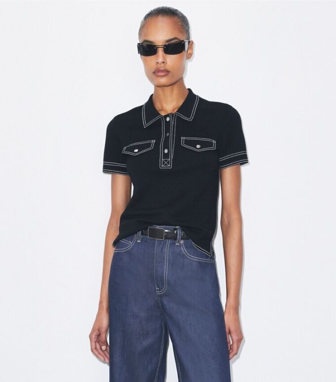 Topstitch Wool Polo
