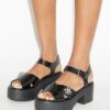 Turnlock Platform Lug Heeled Sandal