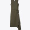 Twill Wrap Dress