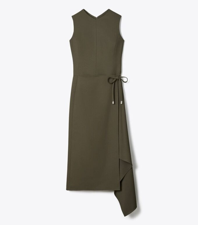 Twill Wrap Dress