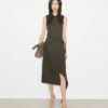 Twill Wrap Dress