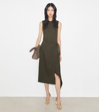 Twill Wrap Dress