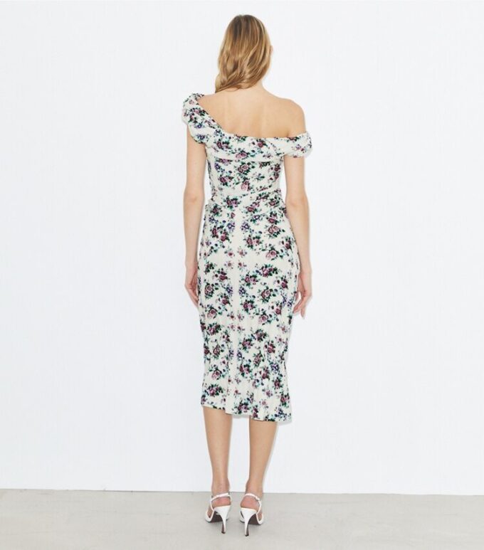 Twisted Cotton Velvet Dress