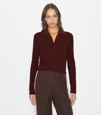 V-Neck Wool Cardigan