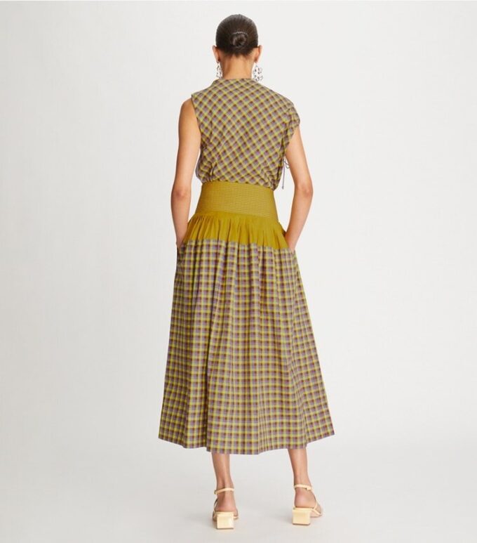 Veronica Plaid Colorblock Skirt