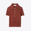 Viscose Ribbed Polo Sweater