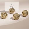 Walnut Place-Card Holders Set Of 4