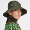 Wide-Brim Nylon Bucket Hat