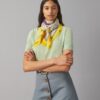 World Map Wool Square Scarf