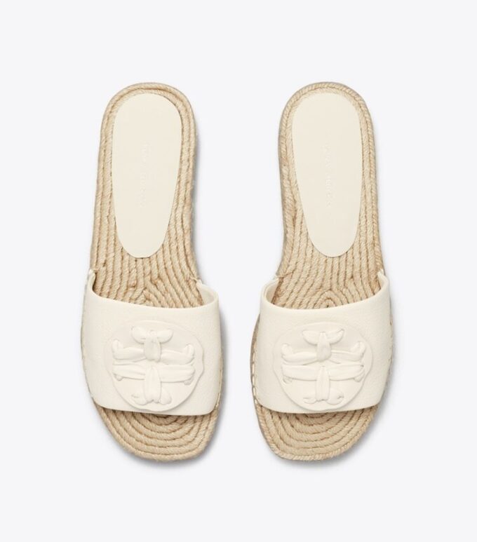 Woven Double T Espadrille Slide