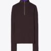 Zip Front Long-Sleeve Jersey Top